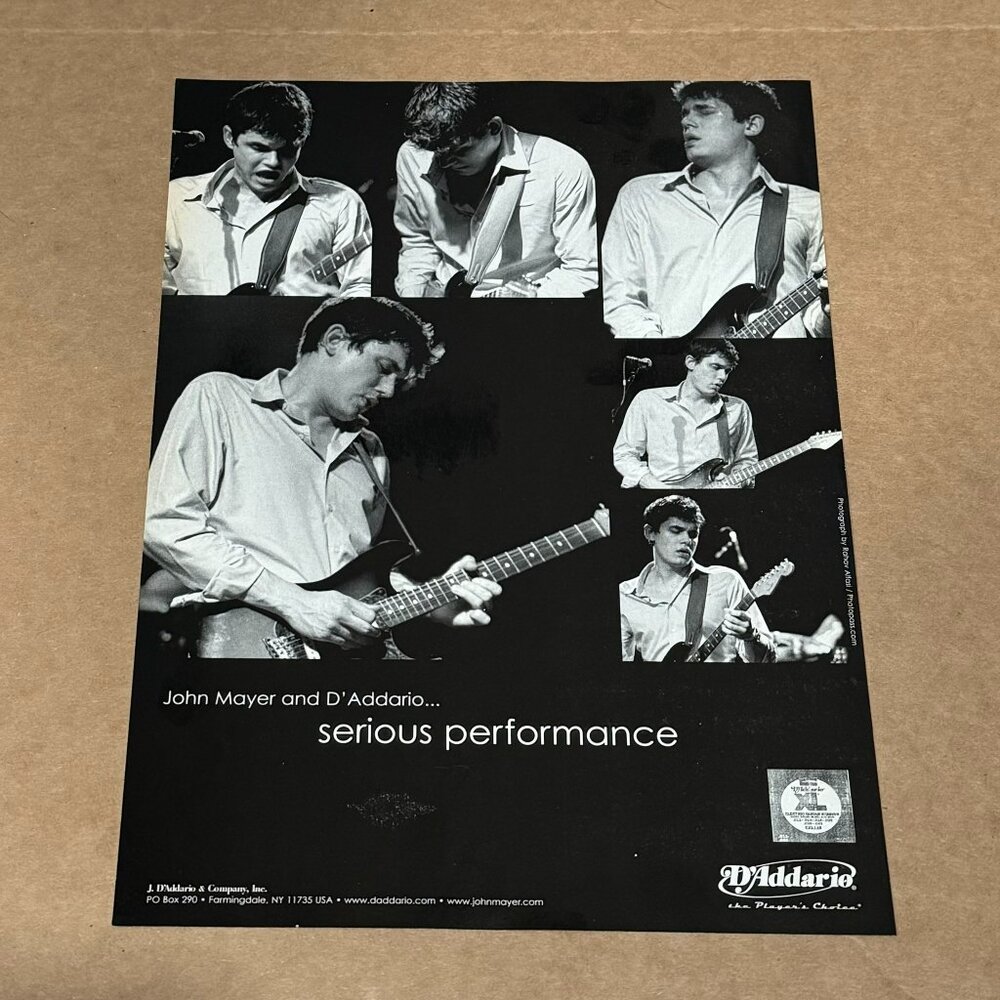 John Mayer - D'Addario - 2002 Print Advertisement